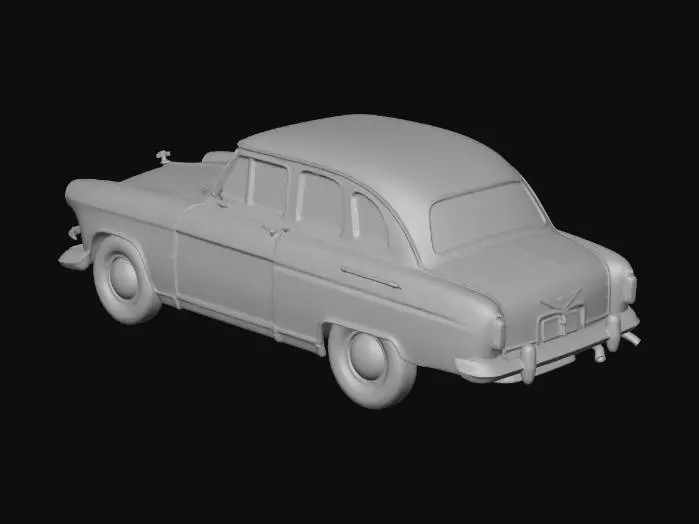 3D model for Vintage Blue Car in the City