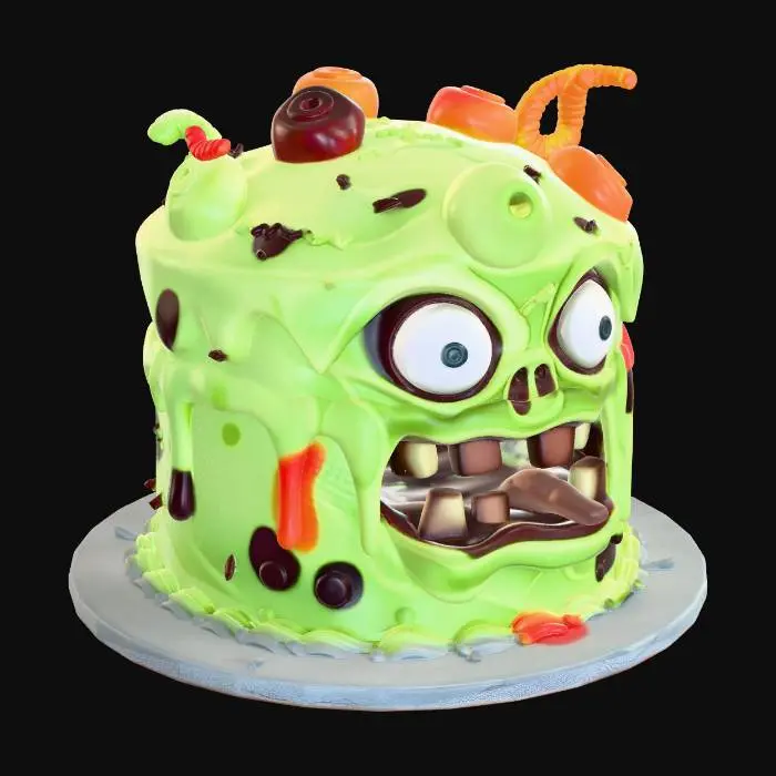 3D model for cartoon zombie cake
