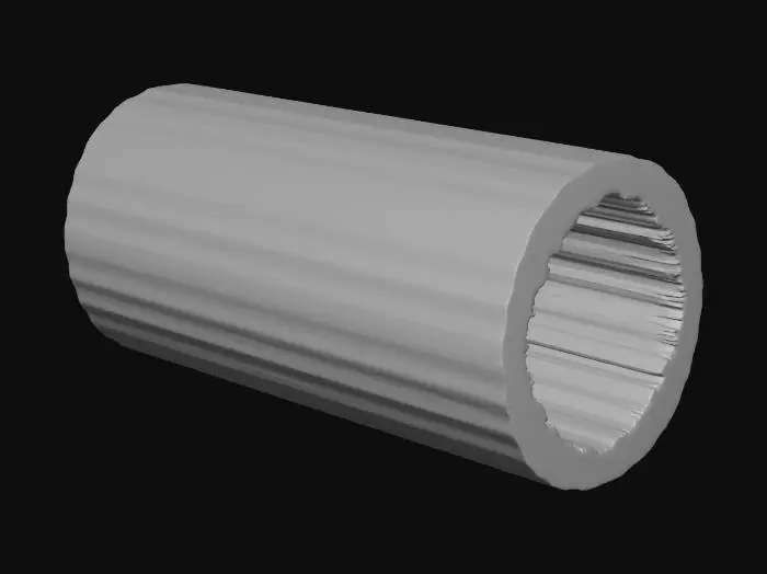 3D model for I need to create a hollow cylinder 57.5mm long with an outer diameter of 73.5mm and an inner diameter of 36mm