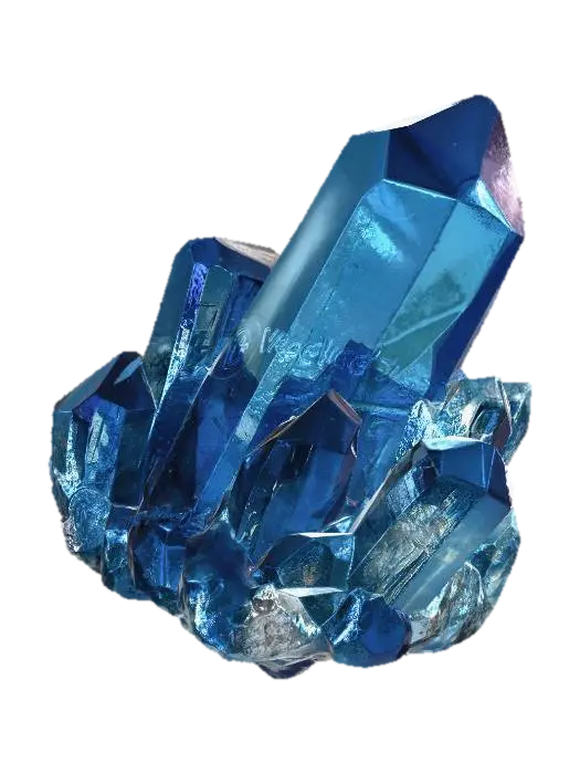 Blue Crystal Cluster - Mineral 3D model, vytvořený pomocí AI