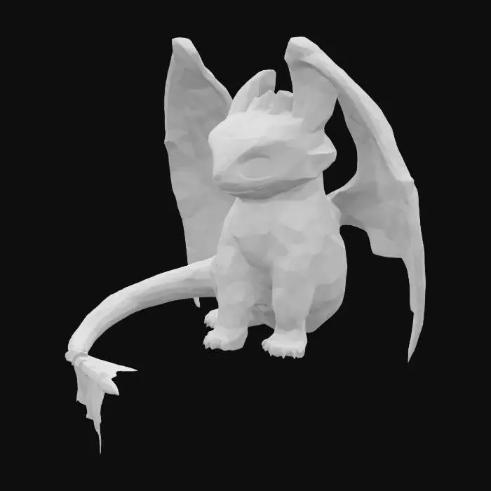 3D model for Toothless sitting