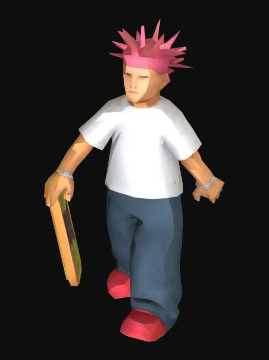 3D model for Punk Polygonal Character