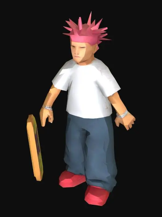 3D model for Punk Polygonal Character