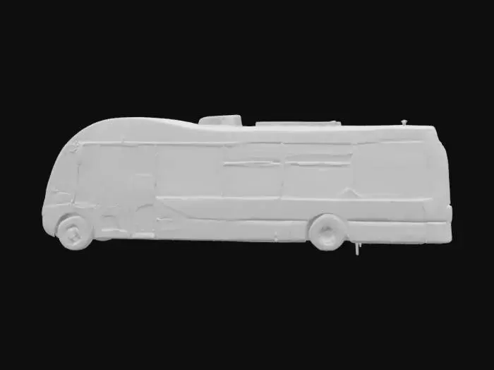 3D model for City Bus at Stop. Text on side says MyCiti