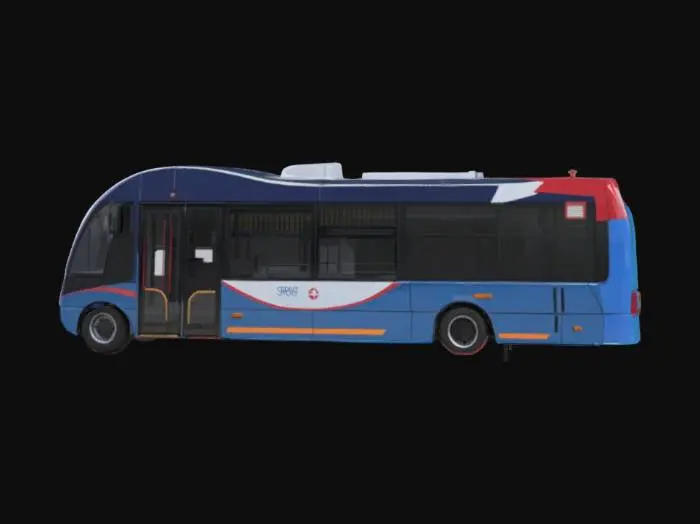 3D model for City Bus at Stop. Text on side says MyCiti