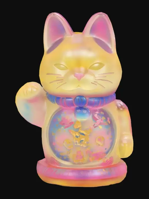 3D model for Neon Maneki-Neko