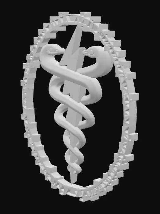 3D model for Caduceus Emblem