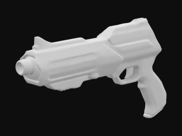 3D model for Low-poly space gun 