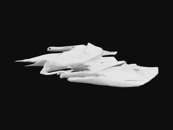 3D model for Low-poly scattered flat newspapers on the ground