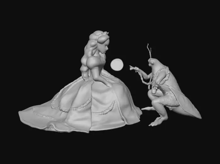 3D model for Princess and the Golden Praying Mantis
