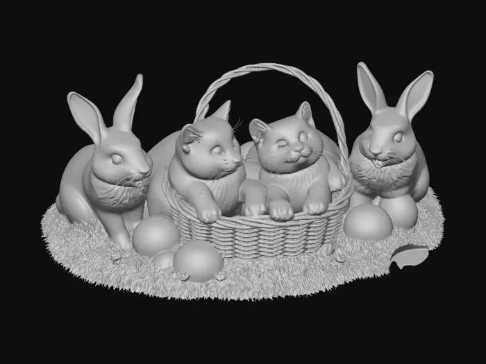3D model for Easter Pals in a Basket