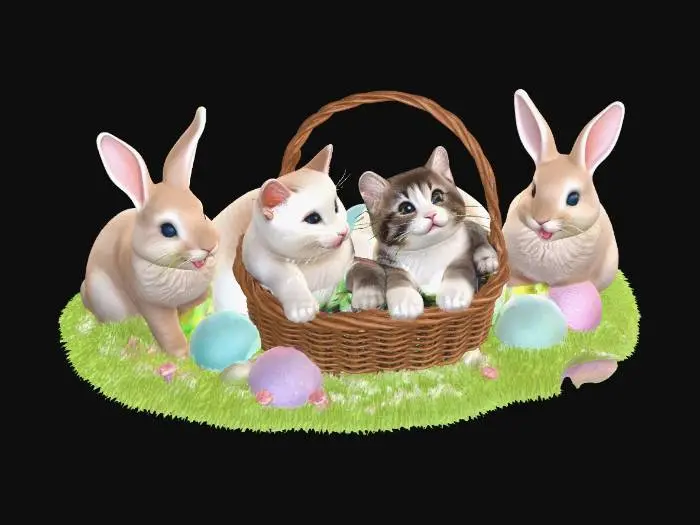 3D model for Easter Pals in a Basket