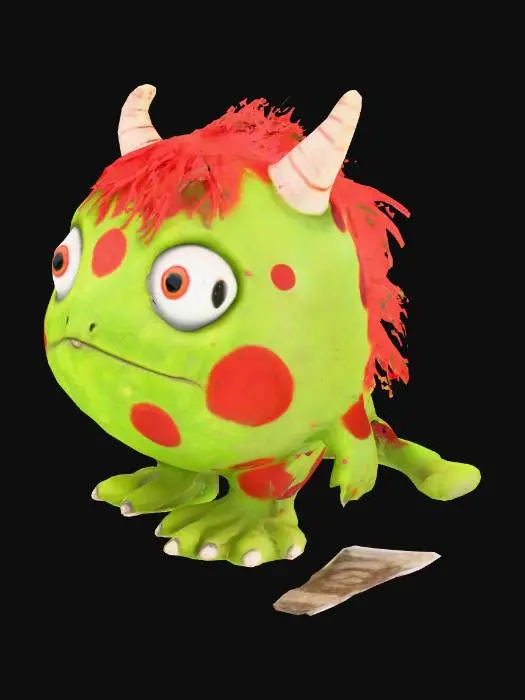 3D model for Green Spotted Monster