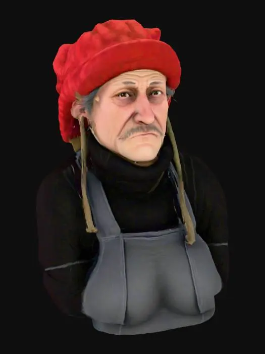 3D model for The Red Beanie Man
