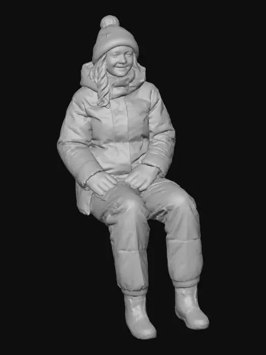 3D model for Winter Style with Red Reindeer