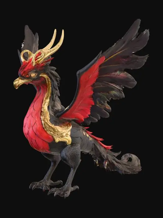 3D model for Majestic Crimson Gryphon