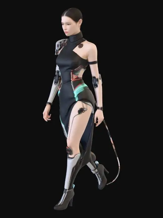 3D model for Cyber Couture Elegance