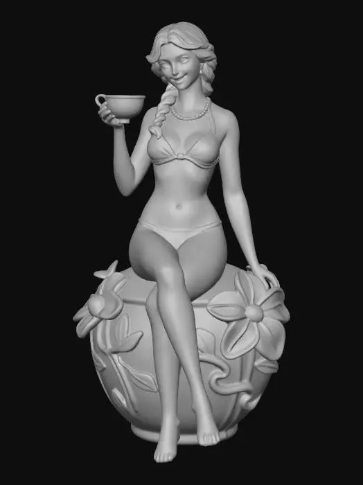 3D model for Emerald Teacup Goddess