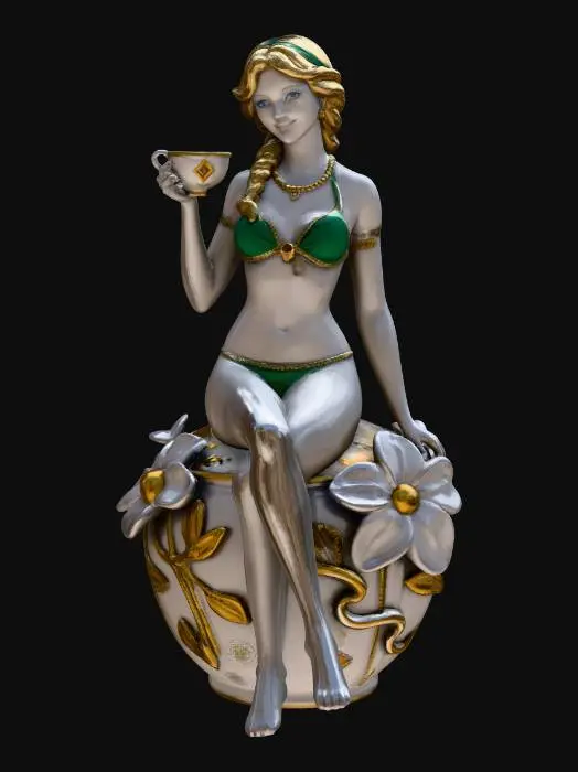 3D model for Emerald Teacup Goddess