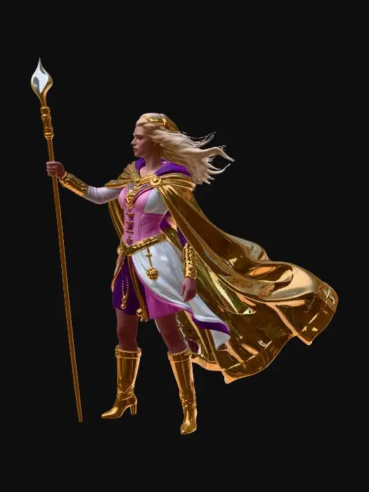 3D model for Aurora the Golden Valkyrie