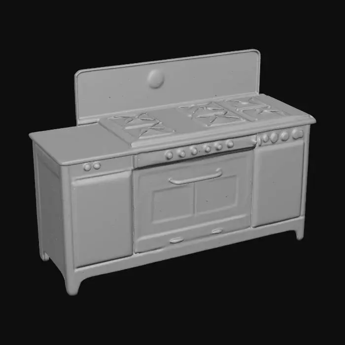 3D model for Vintage Blue Stove