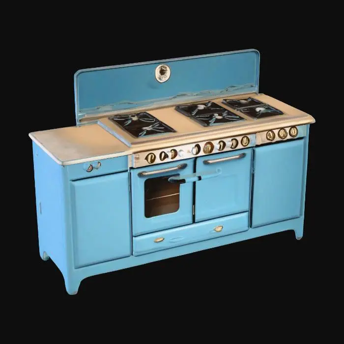3D model for Vintage Blue Stove