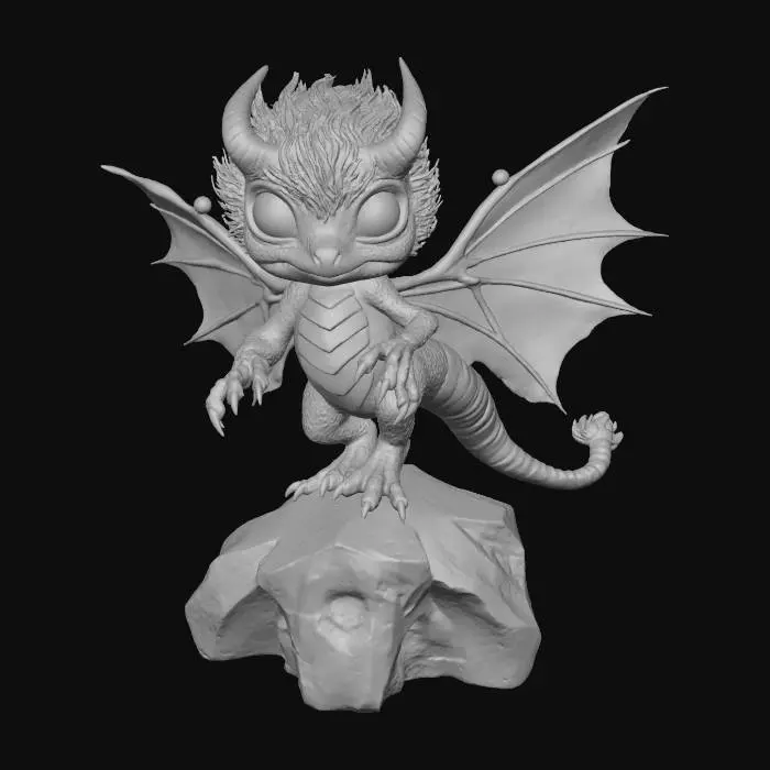 3D model for Baby Dragon Perched