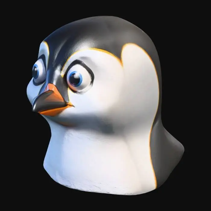 3D model for create the head of a penguin