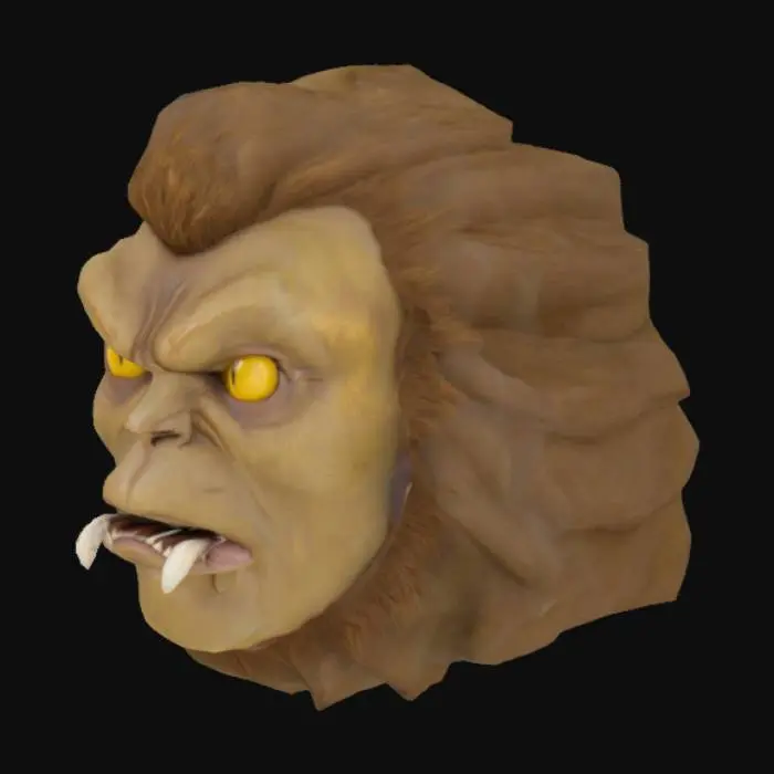 3D model for Lion-Faced Beast Head