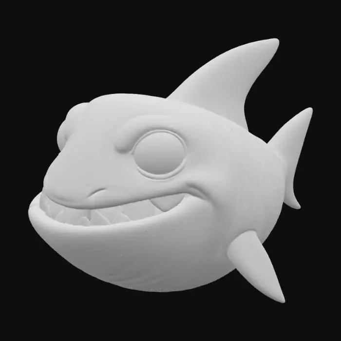 3D model for Grinning Shark Character