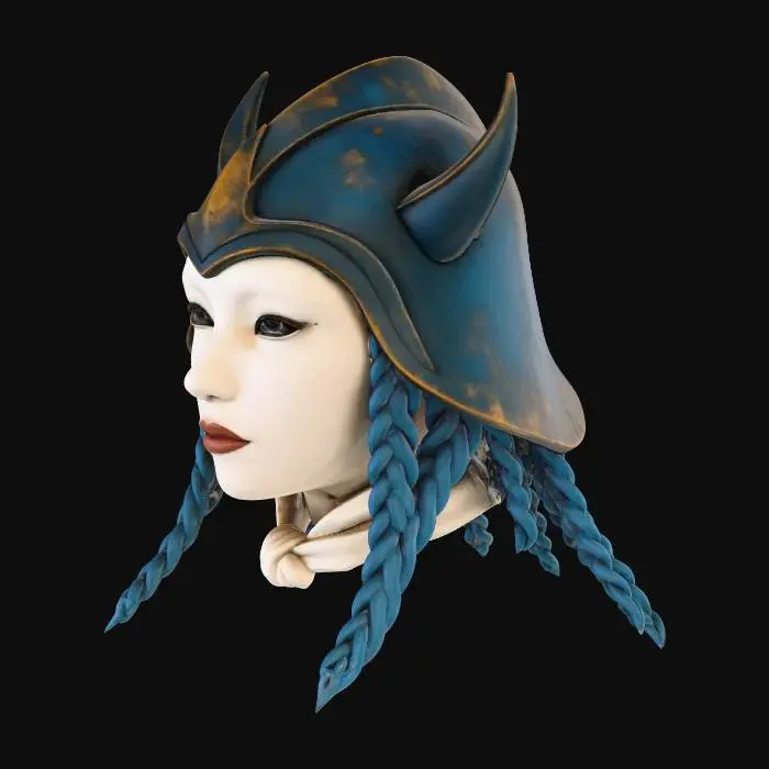 3D model for Blue-Braided Valkyrie