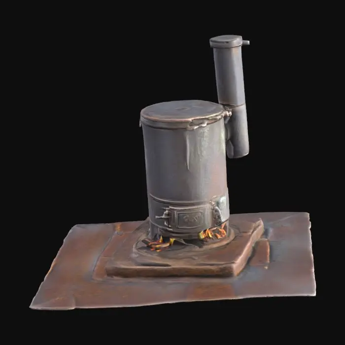 3D model for Old Metal Stove