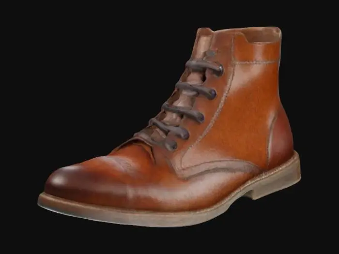 3D model for Smart Brown Vintage Leather Man's Boot