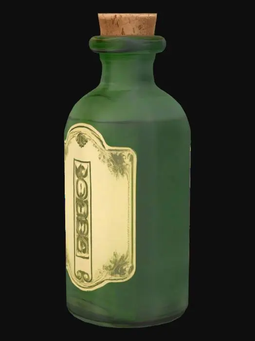 3D model for Antique Elixir Bottle