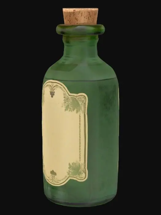 3D model for Antique Elixir Bottle
