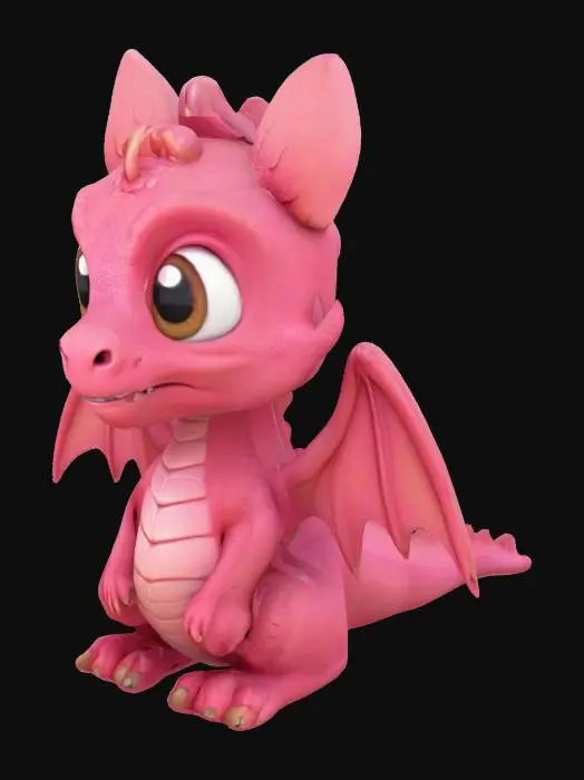 3D model for Bubblegum Dragon