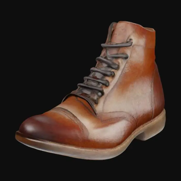 3D model for Smart Brown Vintage Leather Man's Boot