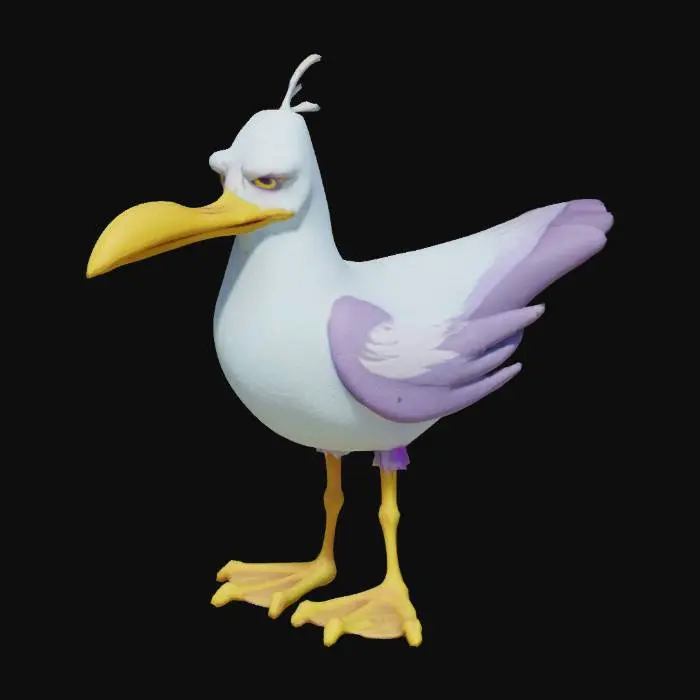 3D model for Grumpy Gull 01