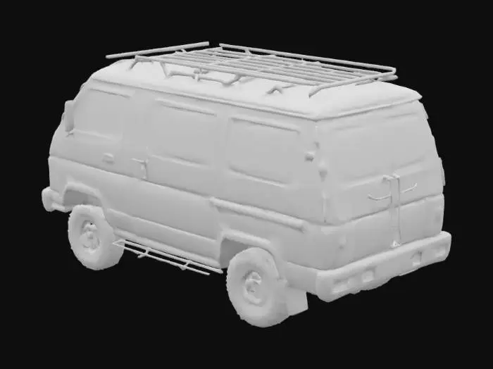 3D model for mitsubishi delica 4x4 van, realistic, highly detailed