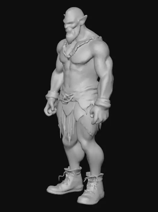 3D model for world of warcraft, orc slave, highly detailed