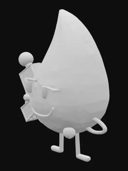 3D model for Teardrop with zap ray