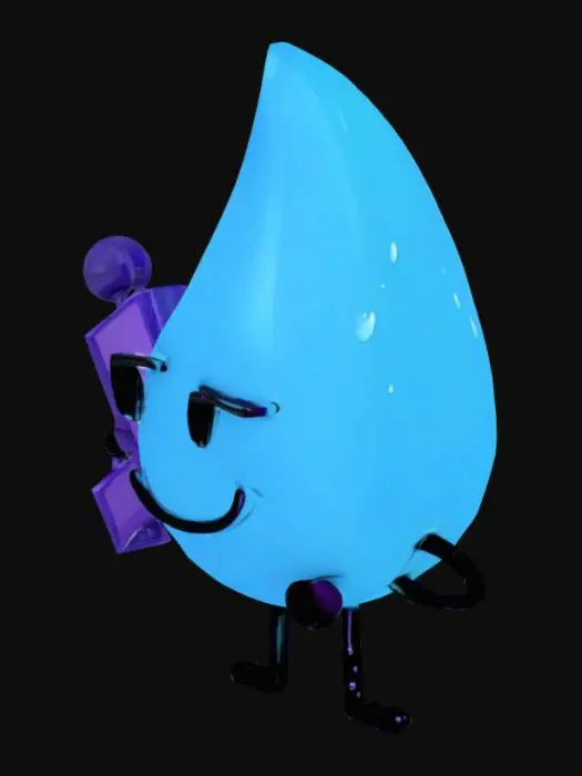 3D model for Teardrop with zap ray