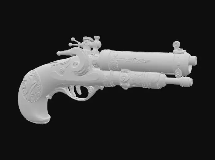 3D model for Steampunk pistol