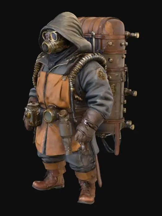 3D model for Steampunk Trader