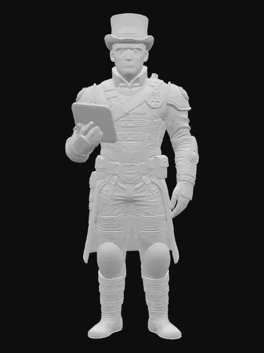 3D model for The leader is a gray network