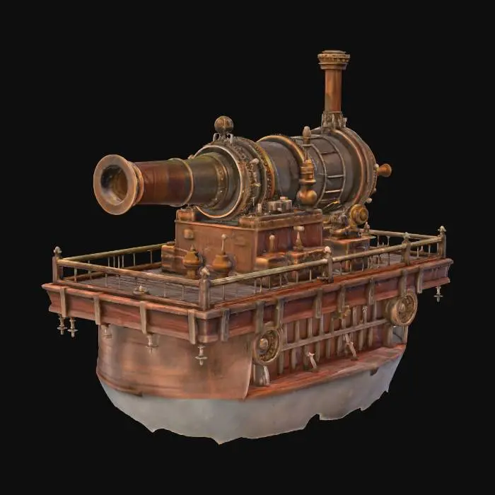 3D model for Steampunk Dominion airship Canon
