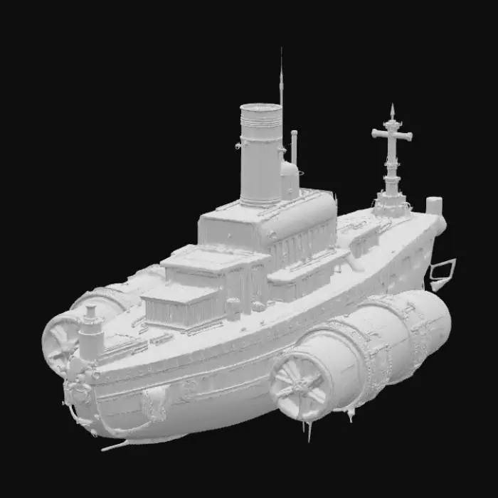 3D model for Steampunk Explorer airship