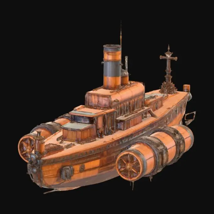 3D model for Steampunk Explorer airship