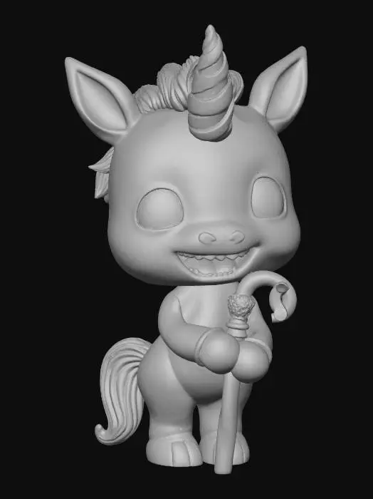 3D model for Chibi Zombie unicorn