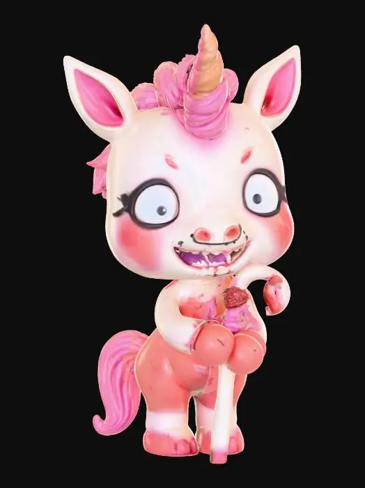 3D model for Chibi Zombie unicorn